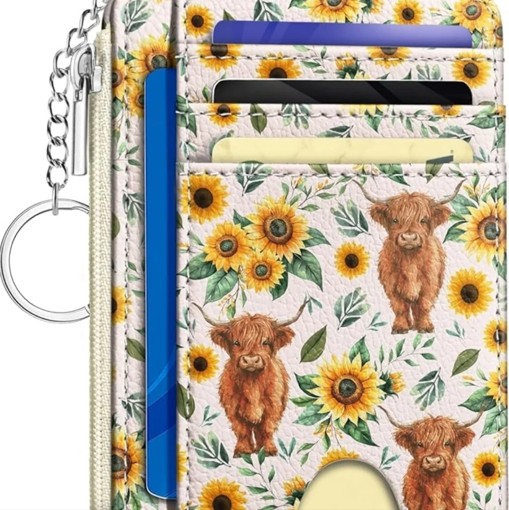 Floral Card Organizer with Sunflower Design